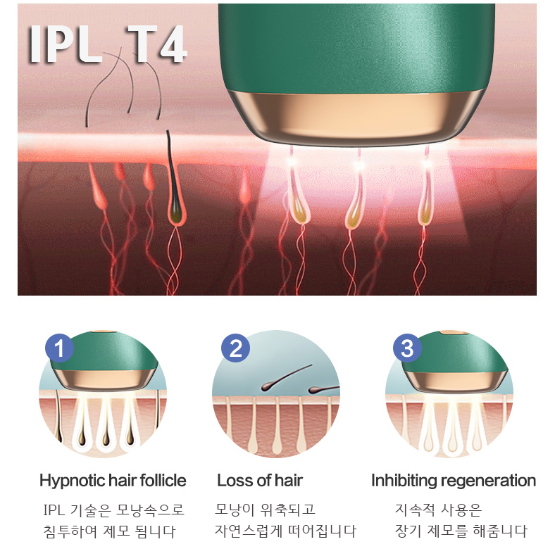 T-4  IPL 여성 제모기